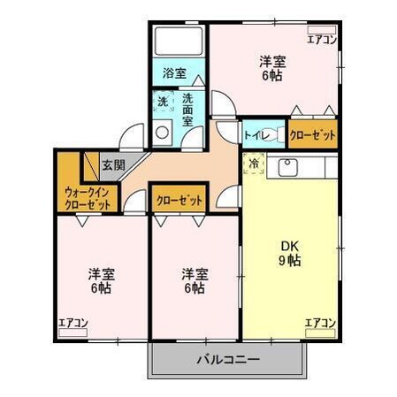 ファミーユつくばＡＢＣの物件間取画像